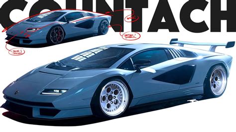 2022 Lamborghini Countach Redesign More Wings Youtube