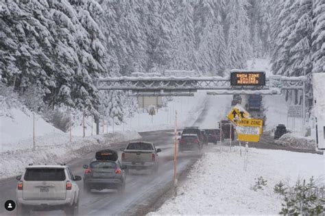 Winter Storm To Bring 1 2 Feet Of Snow To Oregon Cascade Passes Impact