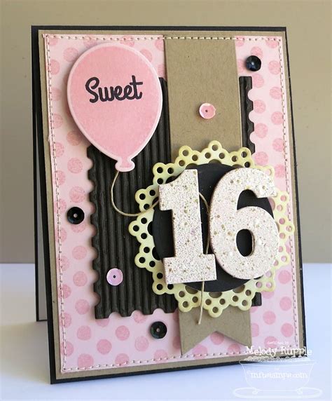 A Paper Melody Mftwsc133 Sweet 16 Girl Birthday Cards 16th