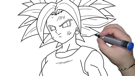 Como Dibujar A Kefla Ssj Dragon Ball Super How To Draw Kefla Ssj Youtube