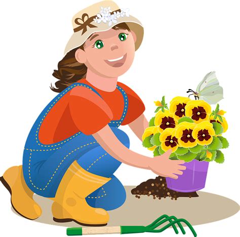 Grădinar Grădină Primăvară Grafică Vectorială Gratuită Pe Pixabay