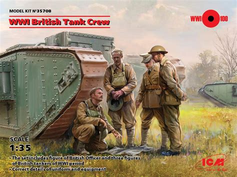 Wwi British Tank Crew 4 135 Icm Models