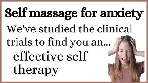 Self Massage To Help Anxiety Easy Scientifically Proven Way To Reduce Anxiety Youtube