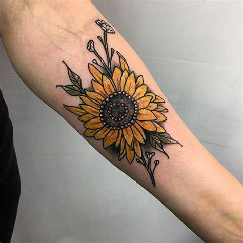 Sunflower tattoos ideas and styles 4. sunflower tattoo by Tyler Nguyen: TattooNOW
