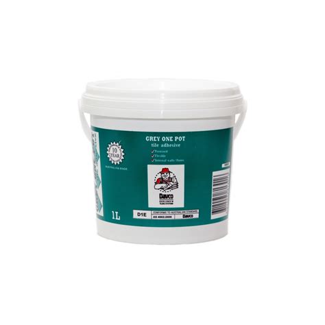 ** accucolor efx epoxy yields 3 gallons when full case mixed (2 part a, 2 part b, & 2 part c). Davco 1L Grey One Pot Premixed Tile Adhesive | Bunnings ...