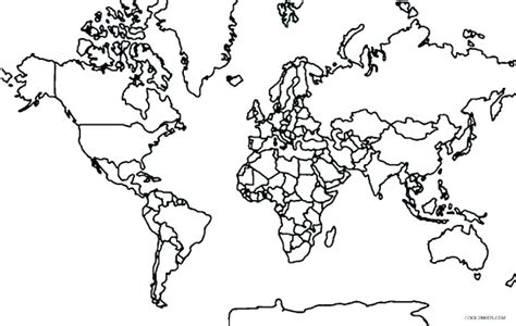 Map Of The World Coloring Pages Printable Printable Templates