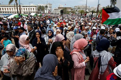 Over 10000 Moroccans Protest Us Embassy Move To Jerusalem The New