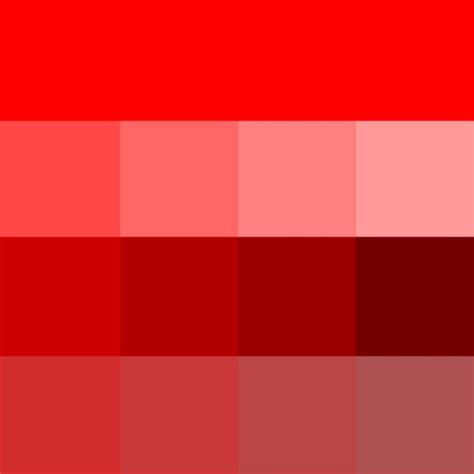 Red Huetintsshades And Tones Red Pinterest Shades Red And Hue