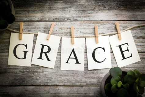 The Word Grace Concept Printed On Cards Stock Photo Image Of Pray