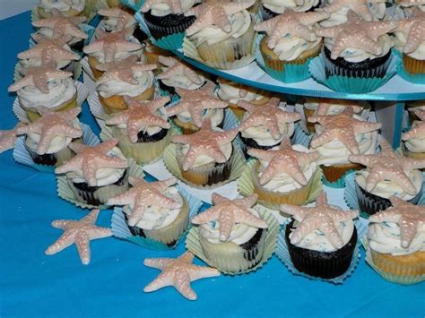 Starfish Wedding Cupcakes