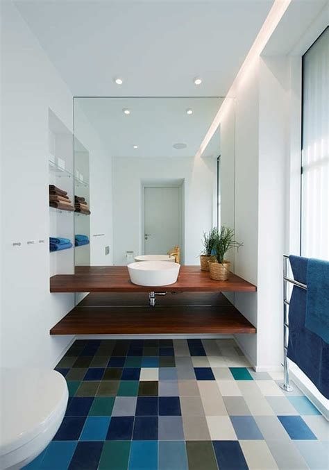 The simplicity of popular bathroom tile ideas can be deceptive. 67 Cool Blue Bathroom Design Ideas | DigsDigs