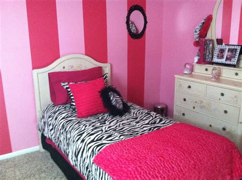 Wash brush flush floss zebra print and hot pink wall art 5 x 7 prints for kids bathroom. Pink and Zebra Girls Bedroom | Payton's New Room ...