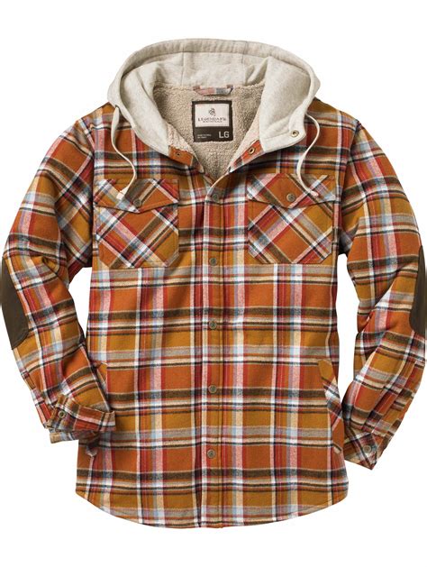 Legendary Whitetails Mens Camp Night Berber Lined Hooded Flannel Ebay