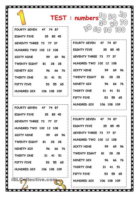 Numbers English Worksheets For Kids Learning English For Kids