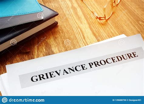 Grievance Procedure Documents. Stock Photo - Image of documents, business: 139688750