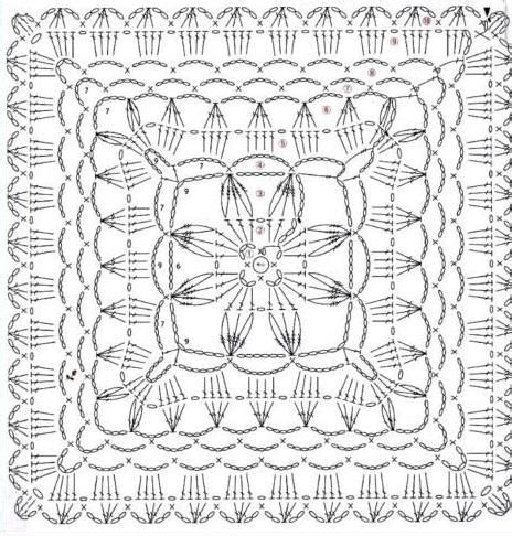 Ergahandmade Crochet Motif Diagram