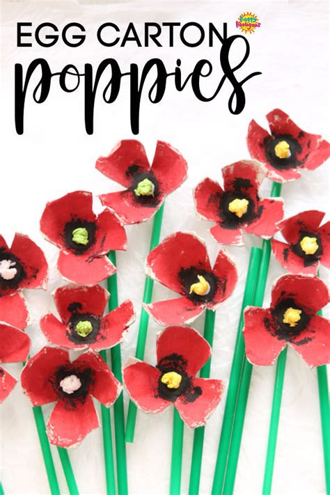 Easy Poppy Crafts For Veterans Day And Remembrance Day Happy Hooligans