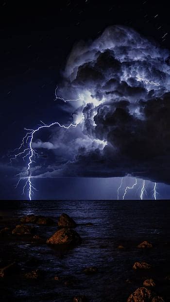 1366x768px 720p Free Download Lightning Storm Off Cooke Point Port