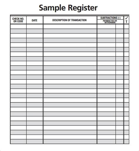 You are encouraged to download and register the mysejahtera application prior to your visit to our resort for convenient access to our premises. FREE 9+ Sample Check Register Templates in PDF