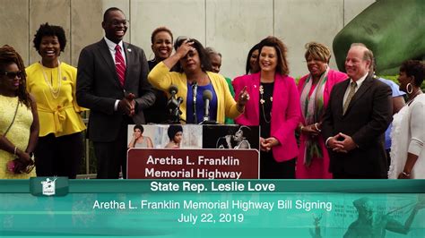 Remembering the queen of soul. Aretha Franklin Memorial Highway Bill Signing - Full ...