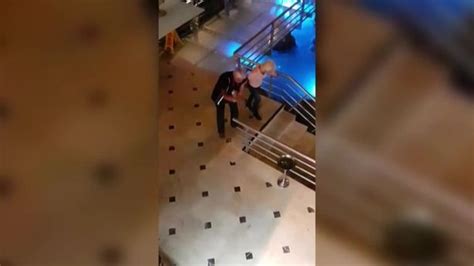 Hilarious Drunk Couple Struggle To Make It Down Set Of Stairs In Hotel And It Ends Badly