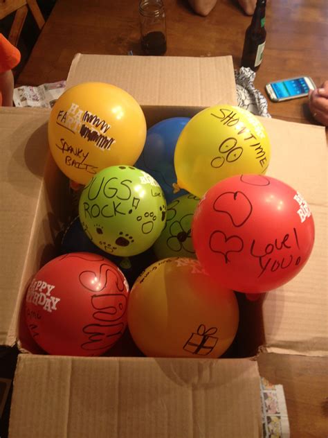 Make your gift meaningful & memorable by personalizing it. My 14th birthday gift idea! The balloons were filled with ...
