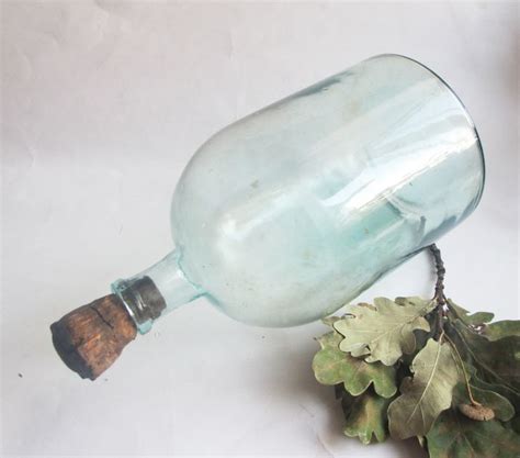 Large Glass Bottle Soviet Bottle With Cork Old Сhemical Glass Bottle Vintage Laboratory Che