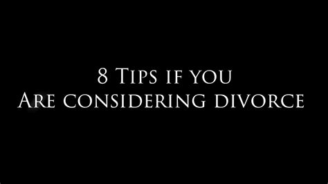 8 Tips Divorce YouTube