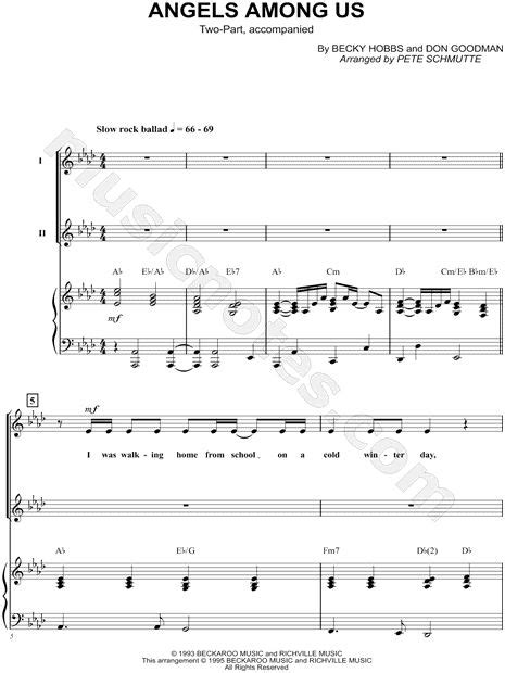 Print And Download Choral Sheet Music For Angels Among Us By Alabama