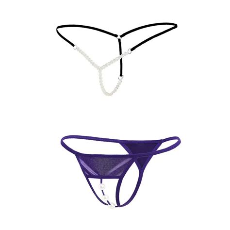 vivly bodas womens cage back bow panties pearl thong crotchless underwear variety pack