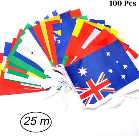 Qune 100 Countries String Flag International Flags Of The World