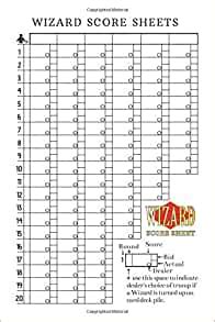 Wizard Score Sheets: V.1 Wizard Card Game Score Pads | Wizard Scorebook