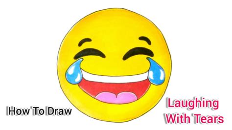 How To Draw Color A Laughing With Tears Emoji Laughing Emoji