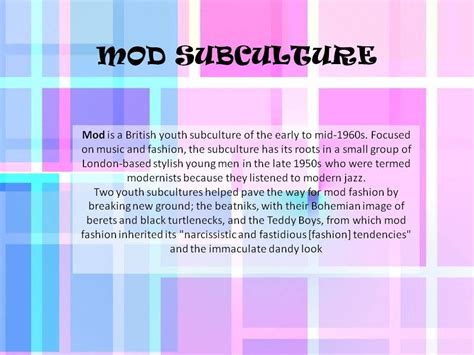 60s Mod Subculture Mod Subculture Youth Subcultures Subculture