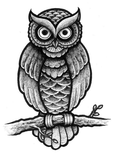 For poles, an owl was a bird, which died every day and started living again at night, so it has been associated with mysticism. Traditional owl design full shading by Patsurikku on ...
