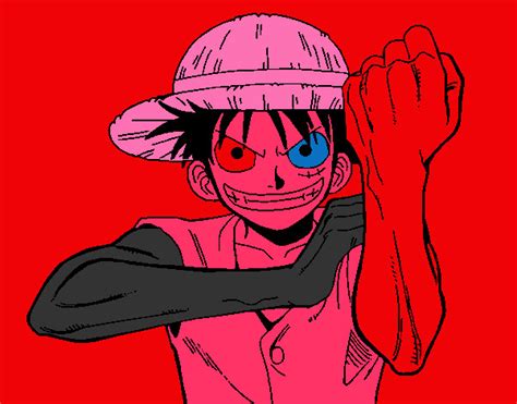 Colored Page Monkey D Luffy Painted By Mandala