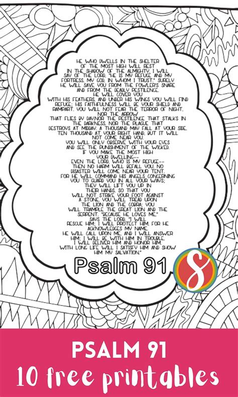 10 Free Psalm 91 Coloring Pages — Stevie Doodles