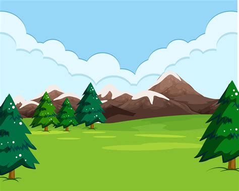 A simple nature landscape 432048 Vector Art at Vecteezy