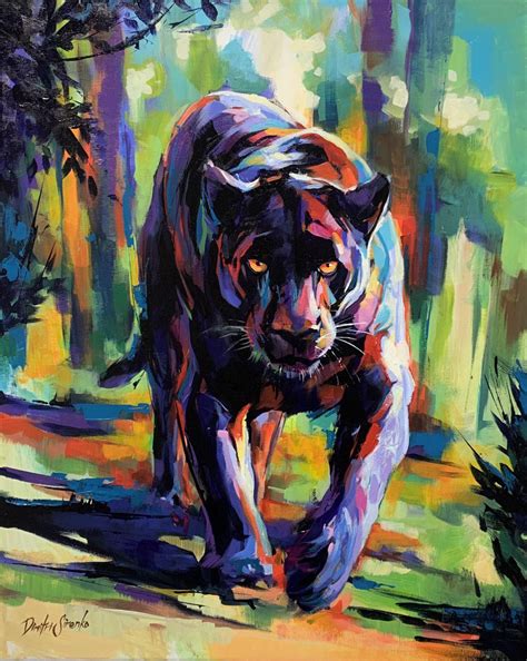I Was Commissioned To Paint A Panther In My Colorful Style And This Was