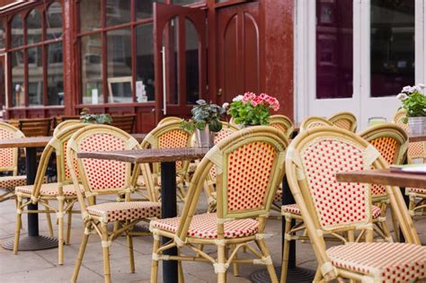 Chairs And Tables Outside Cafe Stock Photo Image Of Outdoors