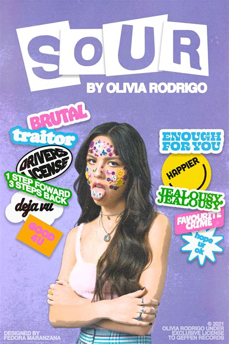 Olivia Rodrigo Poster Sour Graphic Graphicdesignposterdesign Souralbum