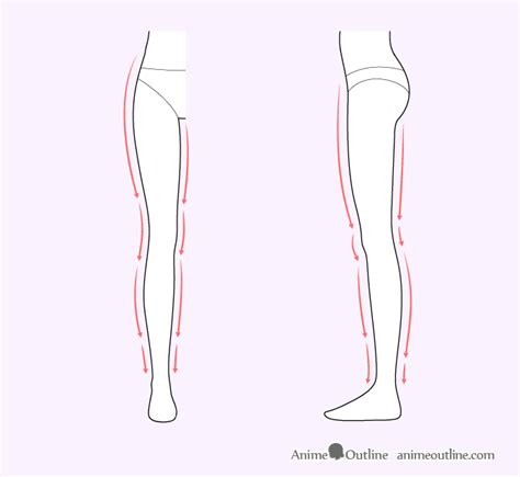 How To Draw Female Anime Legs Tutorial Animeoutline