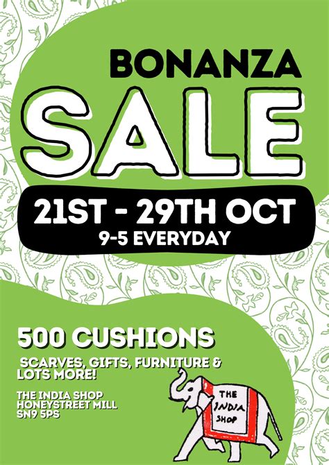 We are having a BONANZA! – The india Shop