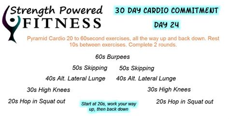 30 Day Cardio Commitment Day 24 Strength Powered Fitness