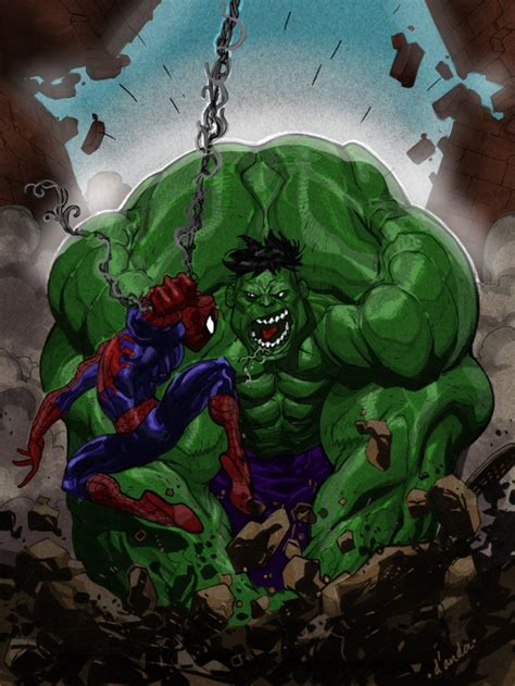 SPIDEY VS HULK Colors By Dmonkey1000 Deviantart On DeviantART