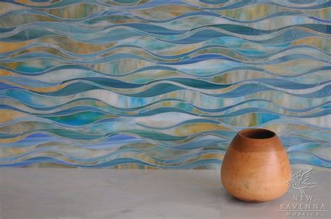 Such a design provides additional protection on the sea side and a quay wall on the inner side of the breakwater, but it can enhance wave overtopping. Ocean waves tile | Art | Pinterest | Mosaics, Tile and ...
