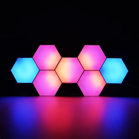 Rgb Hexagon Lights Sync With Music Smart Led Wall Lights Sound