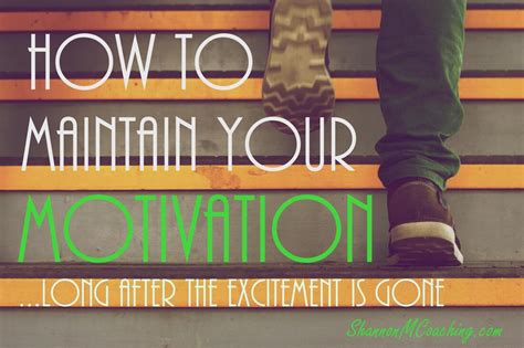 How To Maintain Your Motivation Shannonm Coaching