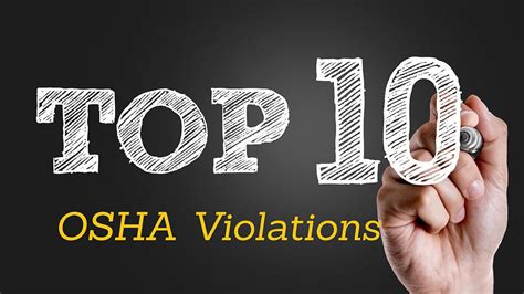 Osha S Top Violations For Worksite Medical