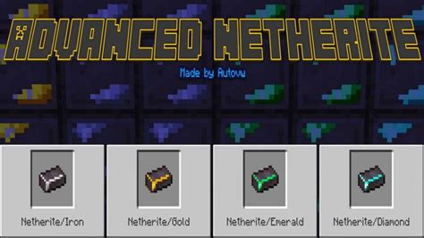 Advanced Netherite Mod Para Minecraft 1204 1201 Y 1192